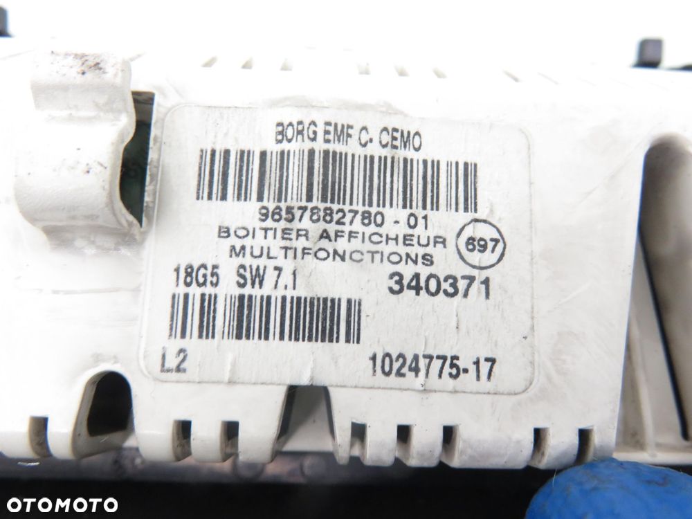 WYŚWIETLACZ PEUGEOT 407 9657882780 - 3