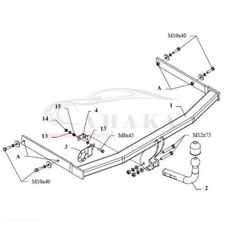 Hak Holowniczy Odkręcany Do Vw Volkswagen Golf Vi Variant Kombi 2009-2013 - 5