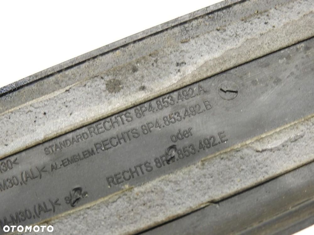 LISTWA NAKŁADKA PROGU PRAWY PRZÓD AUDI A3 8P 8P4853492A 8P4853492B - 5