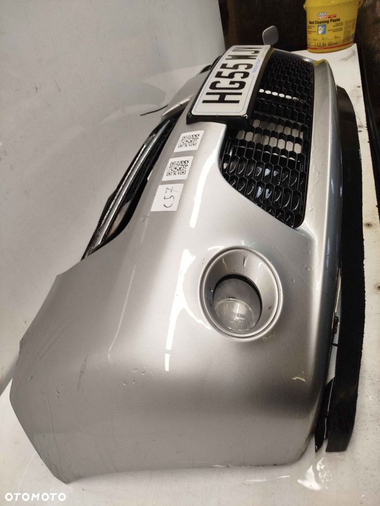 ^ ZDERZAK PRZÓD PRZEDNI NISSAN MICRA K12 LIFT FL KY0 KY0G SREBRNY HALOGENY - 2