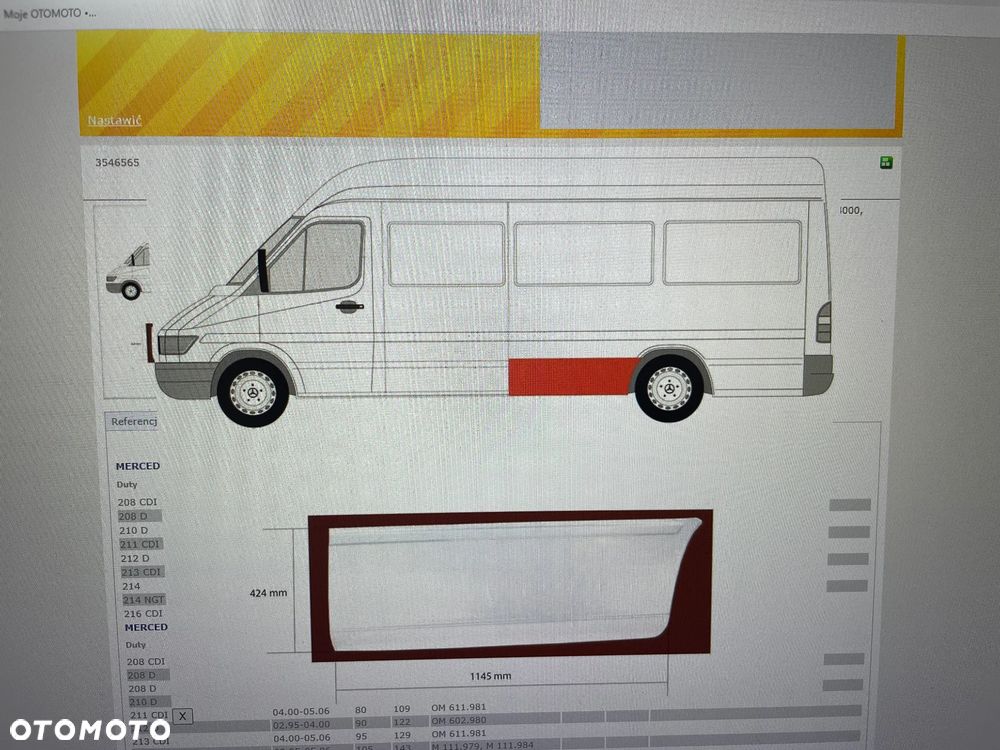 REPERATURKA LEWA SPRINTER W901, LT28  95-2006 - NOWA - 2