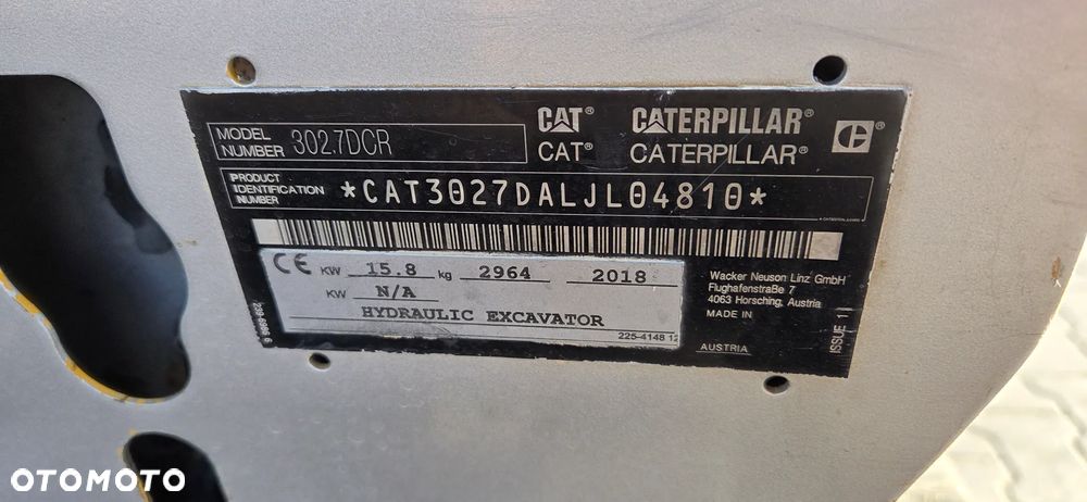 Caterpillar 302.7D, serwis CAT, powertilt, z Niemiec! - 13