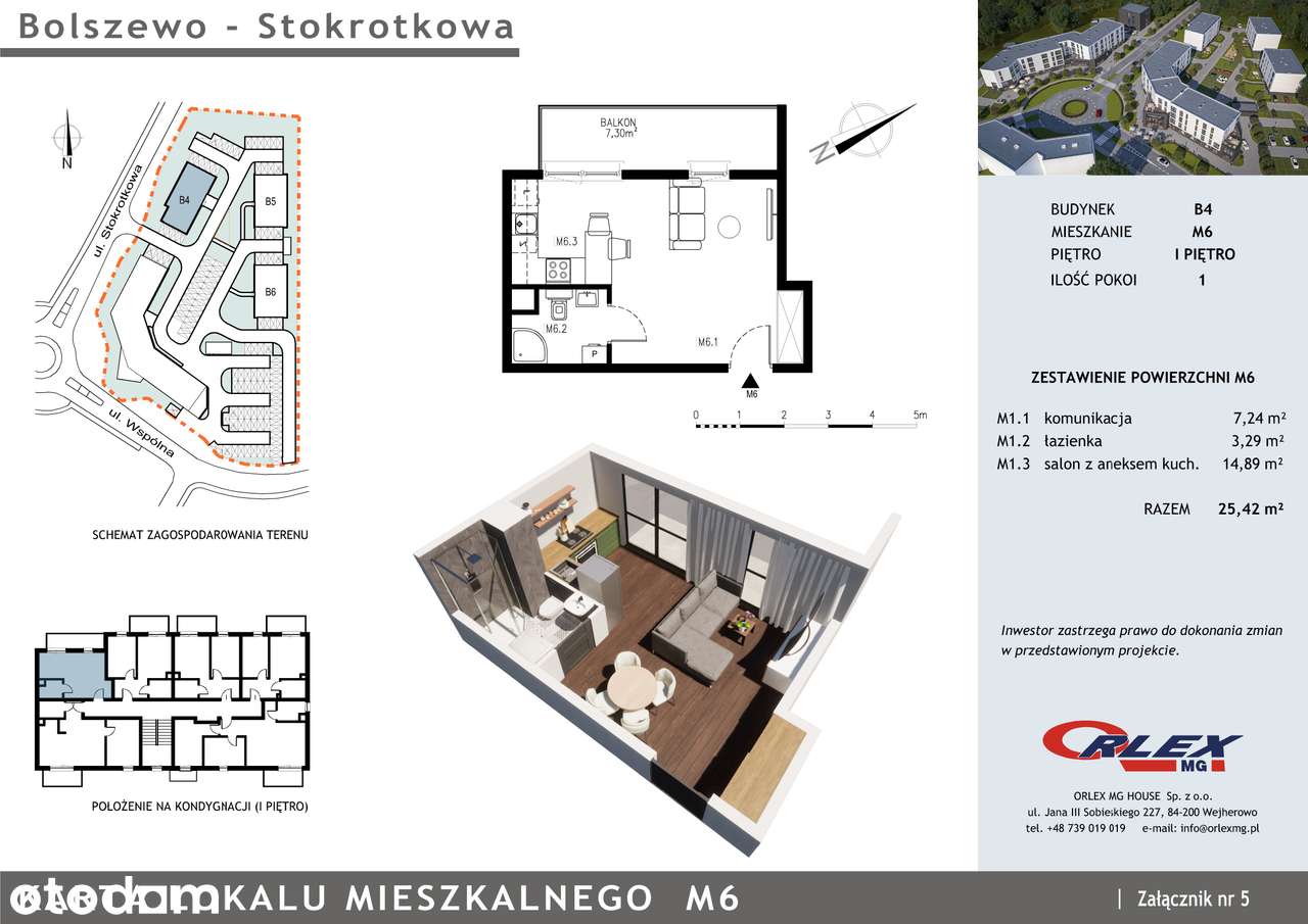 Bolszewo Mieszkanie 1 pokojowe
