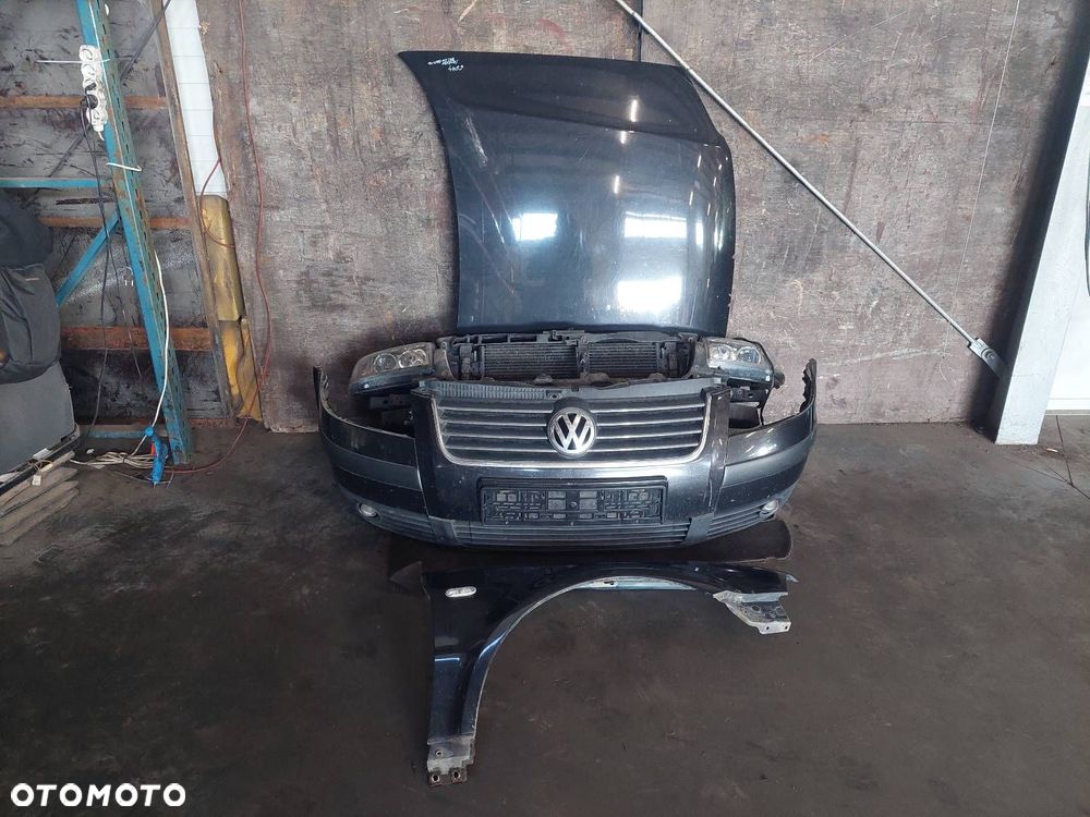 KOMPLETNY PRZÓD MASKA ZDERZAK LAMPA BŁOTNIK VW PASSAT B5 FL LC9Z - 1