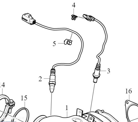 VOLVO V40 V40CC XC40 sonda lambda przod 2,0T OE 32253666 - 1