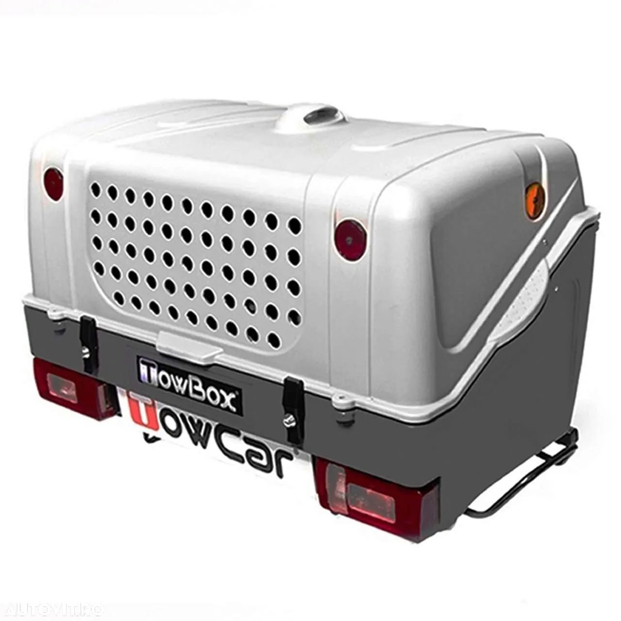 Cutie portbagaj pe carligul de remorcare Towbox V1 DOG Gri + Dispozitiv de reglare a ventilatiei TBA0004,Noua_Pret Importator, emitem Factura & Garantie - 2