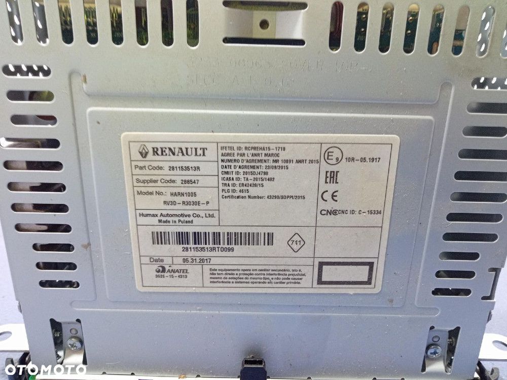 DACIA DUSTER I LIFT 13- RADIO I NAWIGACJA 281153513R - 6