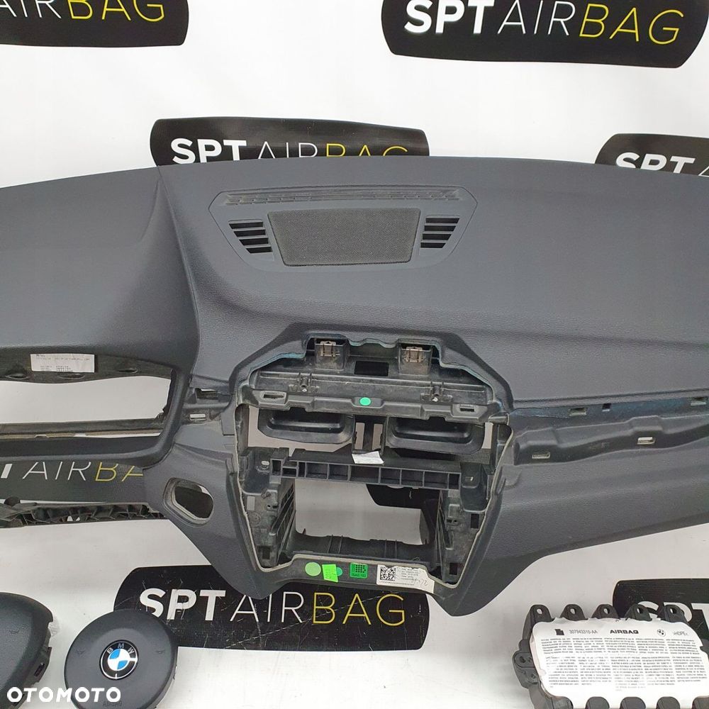 BMW X1 F48 DESKA ROZDZIELCZA KONSOLA KOKPIT PULPIT PODUSZKI AIRBAG AIR BAG PASY KIT SET - 3