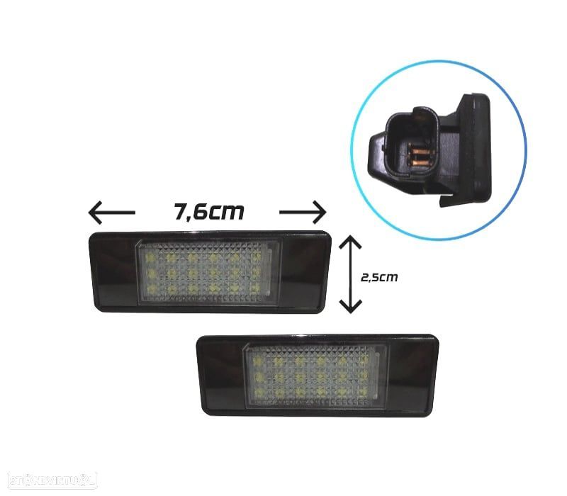 LUZ DE MATRICULA LED PARA PEUGEOT - TIPO 2 - 1
