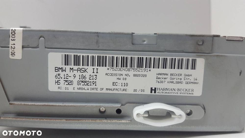 RADIO FABRYCZNE BMW E60 E61 65129186213 EUROPA - 5