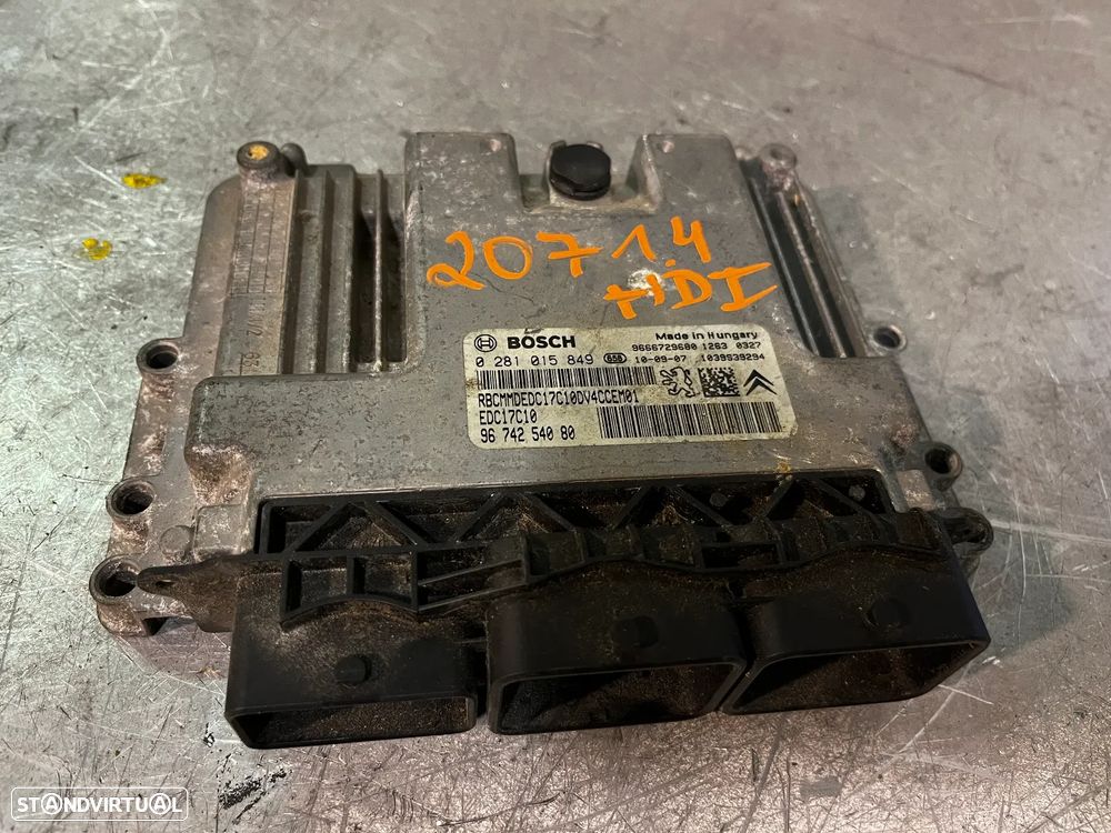 Centralina do Motor Peugeot 207 1.4HDI 0281015849 EDC17C10 9674254080