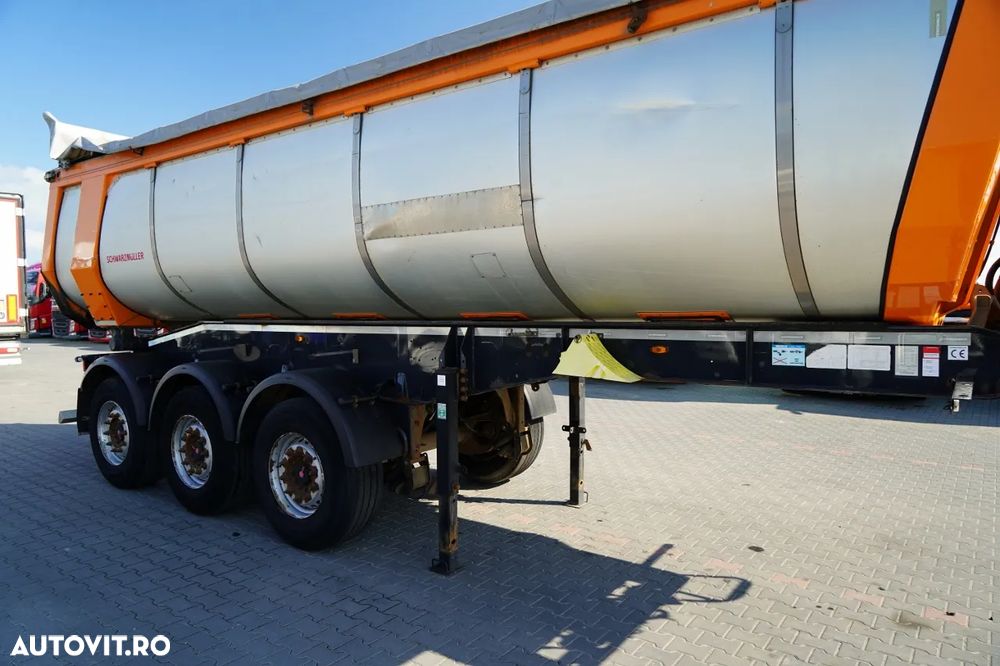 Schwarzmuller BASCĂLĂTOR TERMIC / PENTRU ASFALT / 25 m³ / BACĂLĂTOR / AXĂ RIDICATĂ / SAF / PRELATĂ ELECTRICĂ - 10