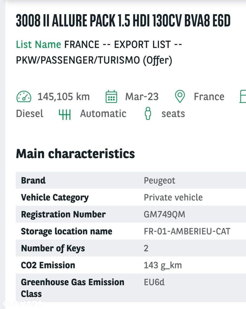 Peugeot 3008 1.5 BlueHDi Allure S&S EAT8 - 8