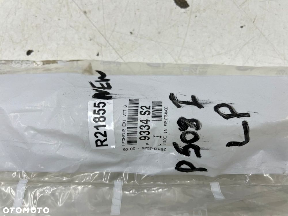 Listwa Peugeot 508 I 10-18r. NOWA lewa przednia zgarniająca uszczelka zewnętrzna szyby drzwi CHROM - 8