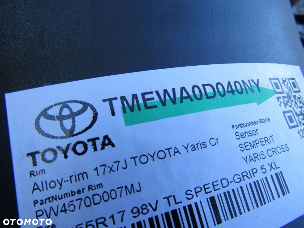 Felgi 17 Toyota Auris Avensis III Prius Verso Corolla RAV4 Yaris Cross CH-R - 17