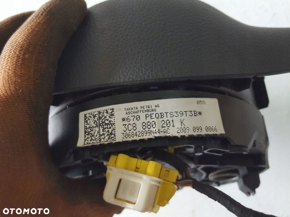VW PASSAT CC 08-12r PODUSZKA AIRBAG KIEROWCY 3C8880201K - 6