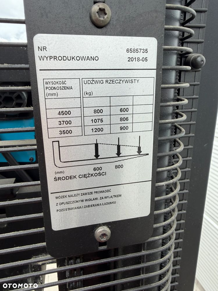 Toyota sztaplarka prowadzony z masztem stacker podest operatora triplex SPE120 Li-ion jak NOWY ponad 50 szt w ofercie tego typu wózków widłowych - 4