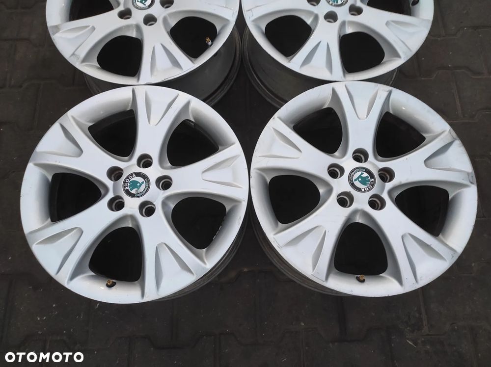 FELGI ALUMINIOWE ALUFELGI KOŁA 5X112 R17 7J ET54 1Z0601025Q SKODA OCTAVIA 2 SUPERB 2 VW AUDI SEAT CAŁE PROSTE WYSYŁKA !!!!!!!!! - 4