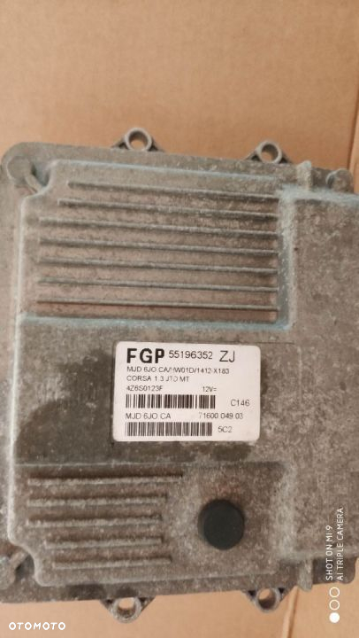 KOMPUTER SILNIKA MODUŁ IMMOBILIZER OPEL CORSA C 1.3 JTD 55196352 ZJ 13144390 ORYGINAŁ - 6