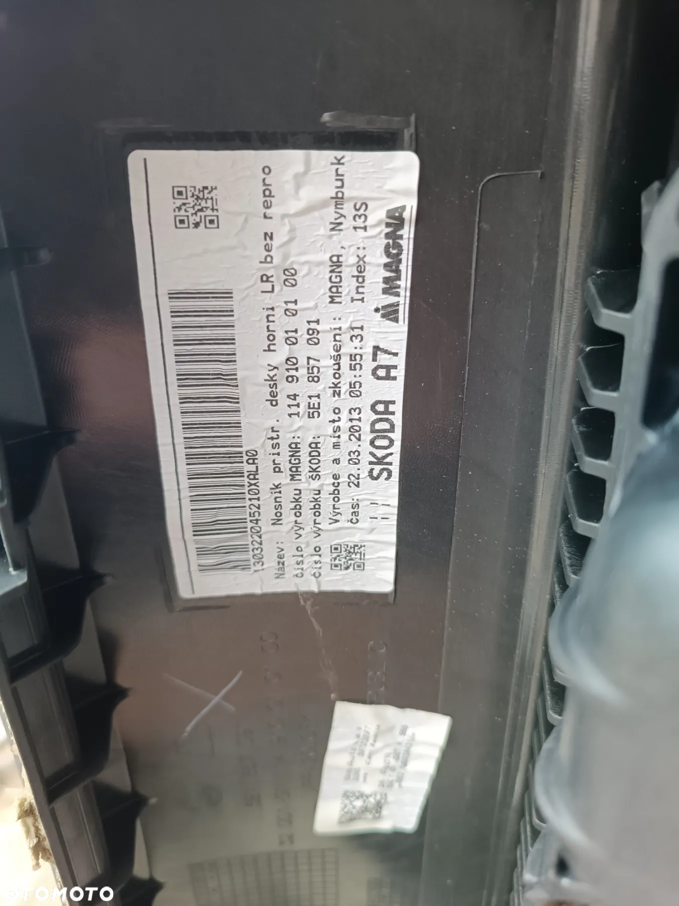 SKODA OCTAVIA III 3 KONSOLA DESKA ROZDZIELCZA PASY BEZPIECZEŃSTWA PODUSZKA PASAŻERA DO REGENERACJI - 5