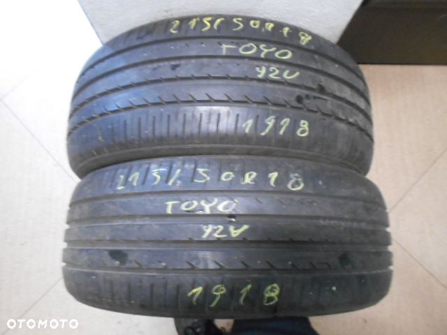Opony 215/50r18 toyo proxes r52 7,3mm lato para
