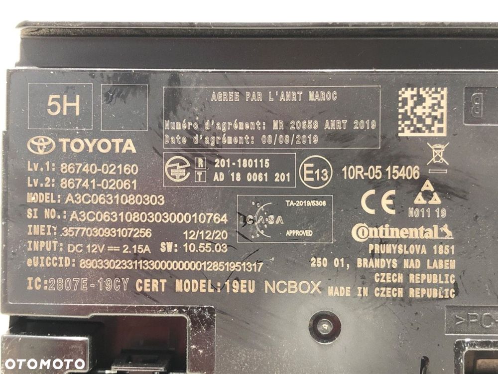 MODUŁ STEROWNIK - 398.00 PLN - TOYOTA COROLLA sedan (_E21_) 2019 - 2022 1.8 VVTi Hybrid (MZEA12) 90 - 5