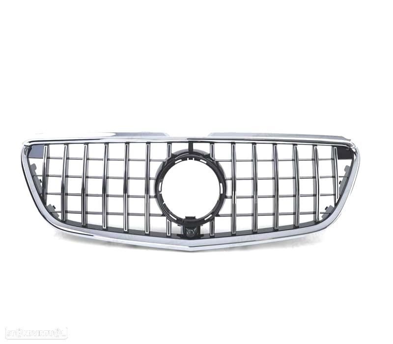 GRELHA FRONTAL MERCEDES CLASE V W447 14-19 LOOK AMG PRETO CROMADO - 4