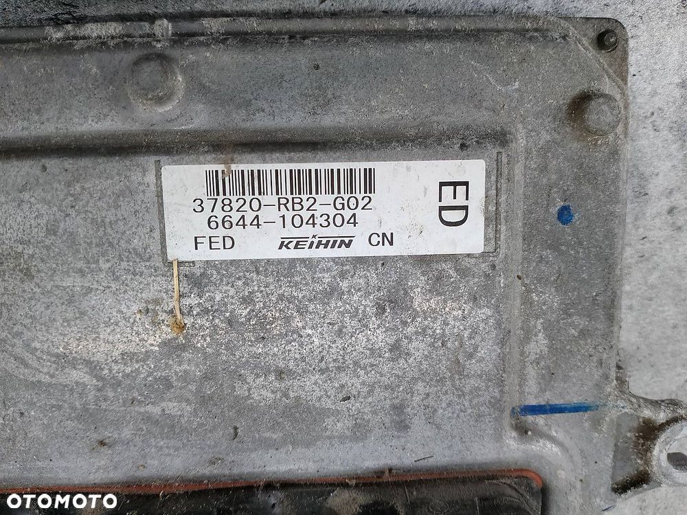 KOMPUTER, STEROWNIK HONDA JAZZ III 37820-RB2-G02 6644-104304 1.2 I-VTEC - 3