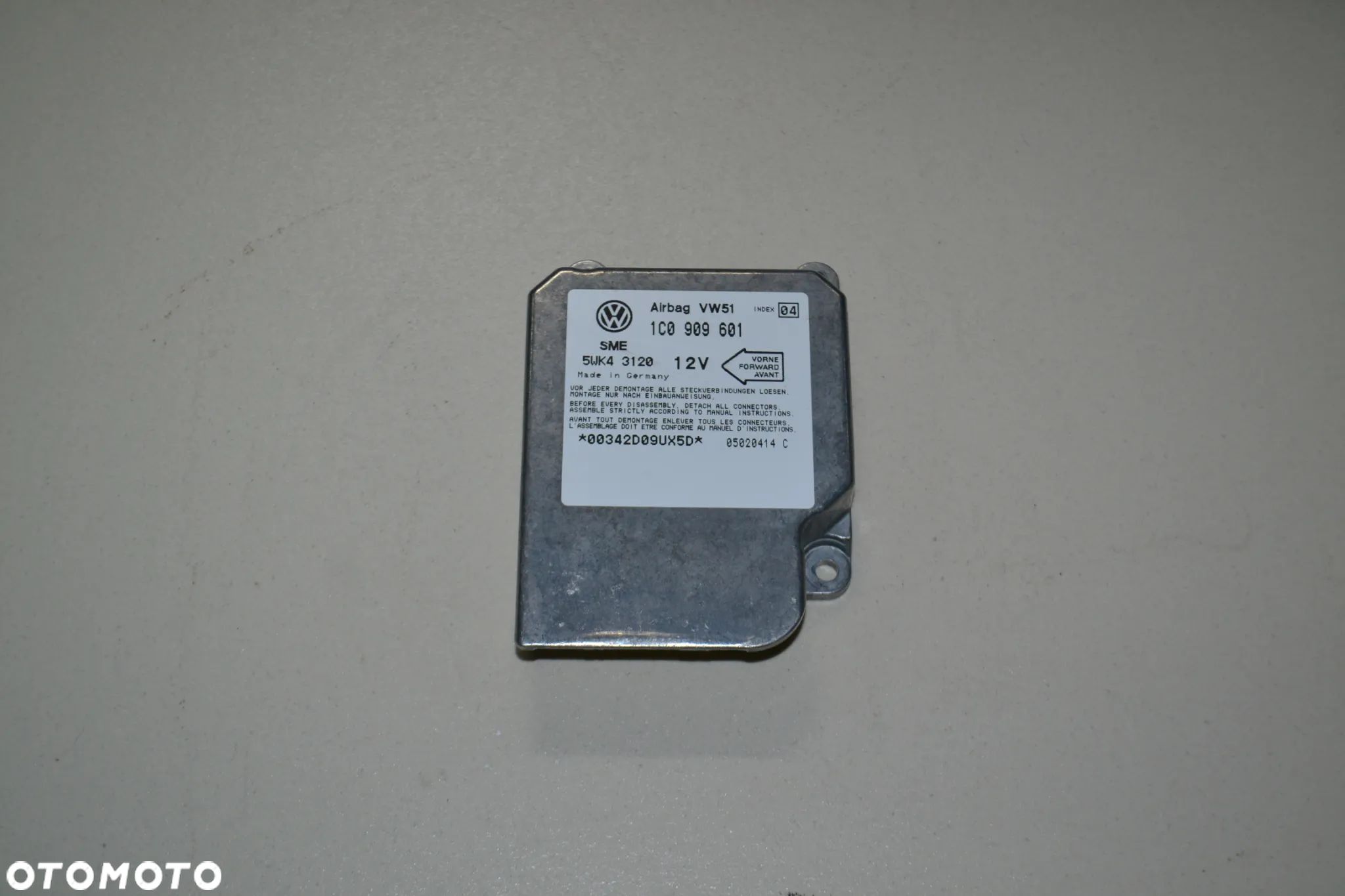 VW SEAT SKODA SENSOR PODUSZEK POWIETRZNYCH AIRBAG 1C0909601 - 1