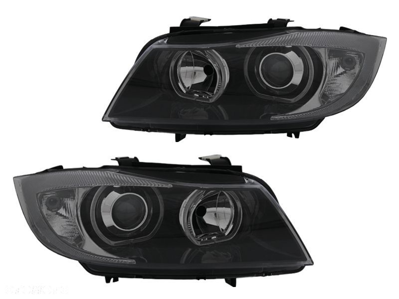 REFLEKTORY LAMPY kpl TUNING RINGI LED ANGEL EYES XENON LOOK BMW 3 E90 E91 - 1