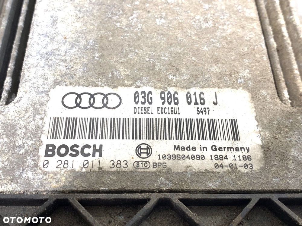 KOMPUTER SILNIKA  AUDI A3 (8P1) 2003 - 2013 1.9 TDI 77 kW [105 KM] olej napędowy 2003 - 2010 - 4