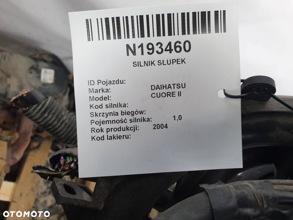 SILNIK SŁUPEK DAIHATSU CUORE II 1.0 M4 - 2