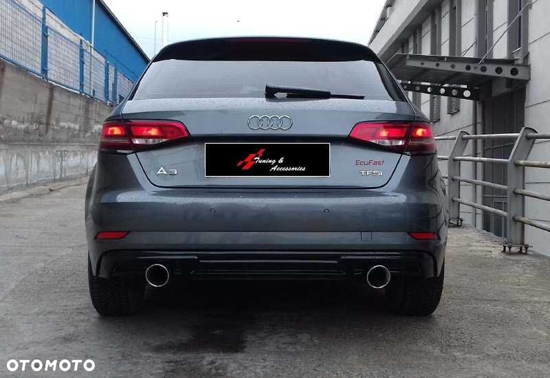 AUDI A3 8V 16-19 LIFT dyfuzor zderzaka dokładka tył PIANO BLACK - 2