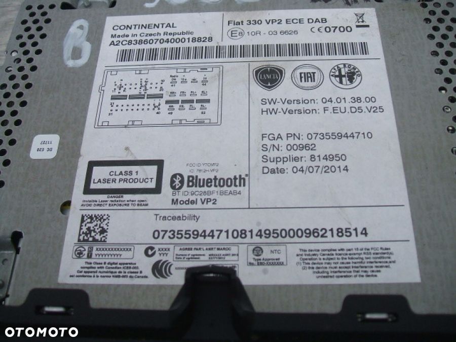 FIAT 500L NAWIGACJA MONITOR RADIO CD DVD 07355944710 - 4