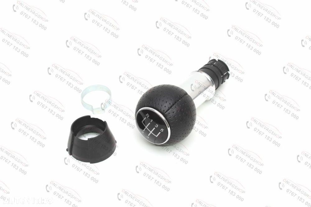 Nuca schimbator piele perforata model S-Line gaura 23mm in 5 viteze - 2