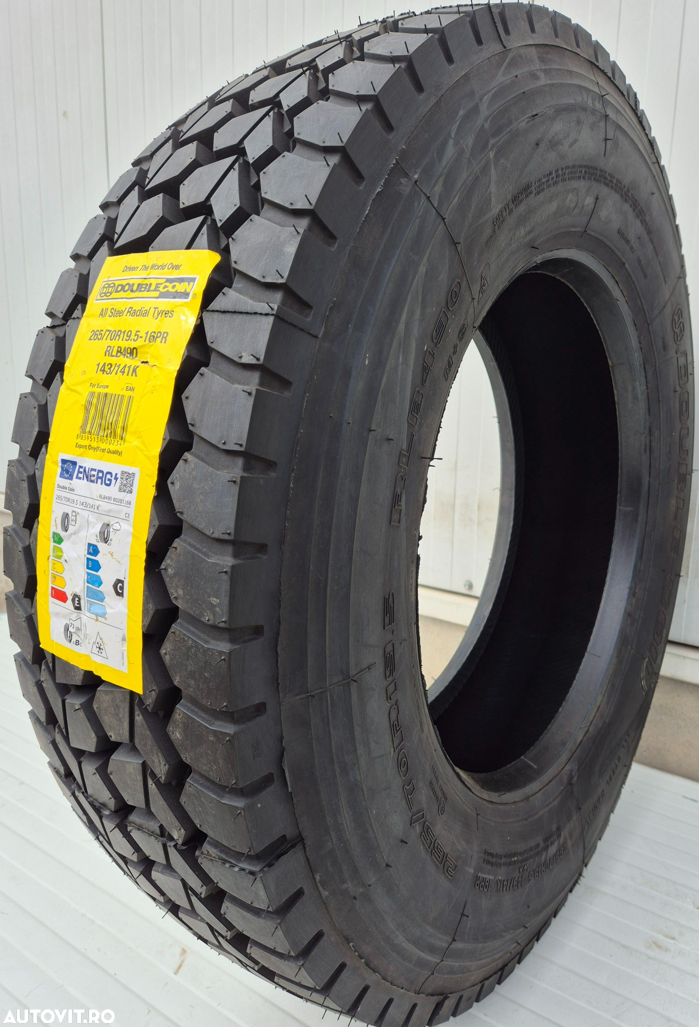 265/70 R19.5 143K DOUBLECOIN 16 P.R. ,Anvelope de tractiune M+S - 3