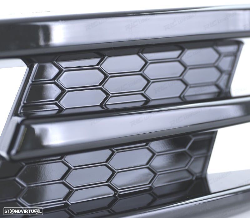 GRELHAS FARÓIS DE NEVOEIRO VOLKSWAGEN VW GOLF 7 12-17 GTI LOOK PRETO BRILHANTE - 3