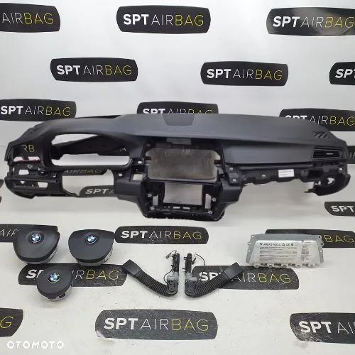 BMW F10 F11 DESKA ROZDZIELCZA GUMA HEAD UP KONSOLA KOKPIT PULPIT PODUSZKI AIRBAG AIR BAG NAPINACZE KIT SET - 1