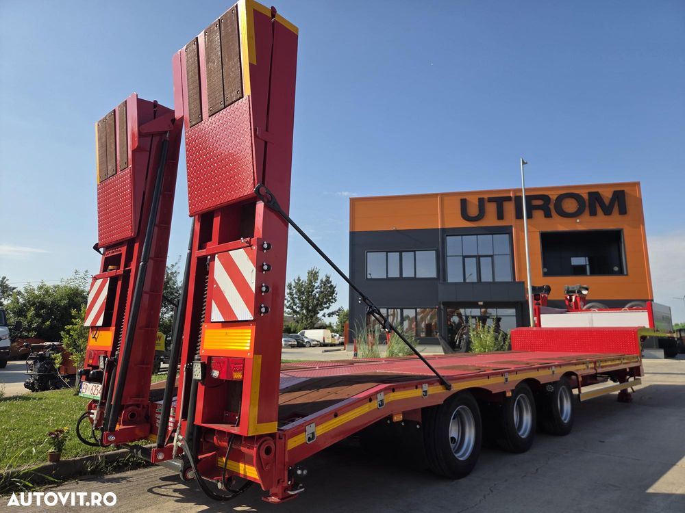 Janmil TRAILER 3 axe FULL OPTION-NOU, 2026, rampe DUBLE, lemne pt extensii latime la 3m, 2 roti rezerva, axe SAF, anv Goodyear, TROLIIU, cutie depozitare, obloane pe gatul de lebada, Carte identitate RAR, Podea rabatabila, posibil leasing-PROMOTIE 58.900eur - 1