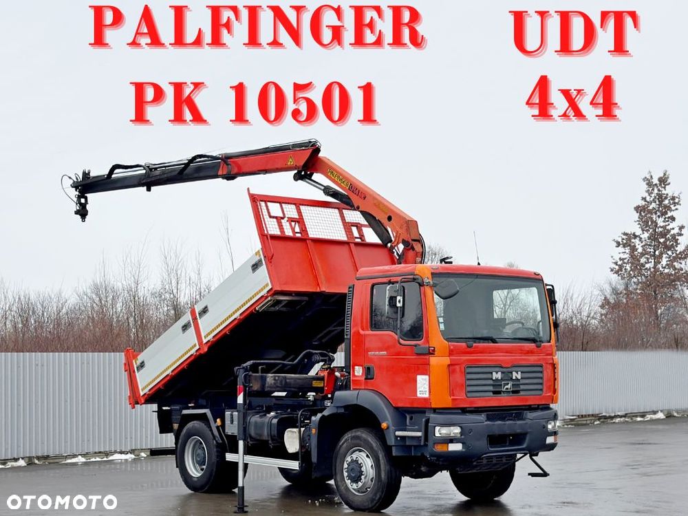 MAN TGM 18.280 * WYWROTKA 3,85 m* PALFINGER PK 10501 * 4x4 - 1