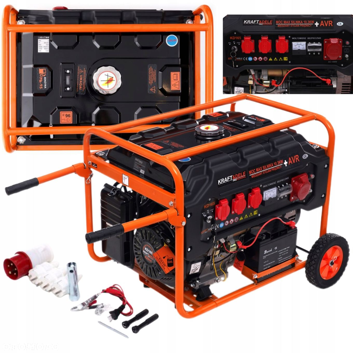 AGREGAT PRĄDOTWÓRCZY GENERATOR PRĄDU 5500W 15KM 3-FAZY KRAFTDELE KD165 - 12