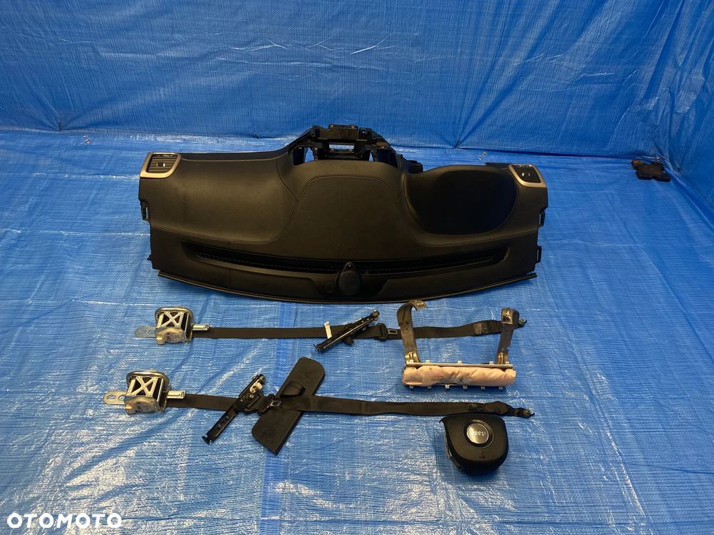 JEEP GRAND CHEROKEE WK2 SUMMIT LIFT DESKA ROZDZIELCZA KONSOLA KOKPIT PODUSZKI AIRBAG PASY ORYGINAŁ CZARNA SKÓRA KOMPLET - 2