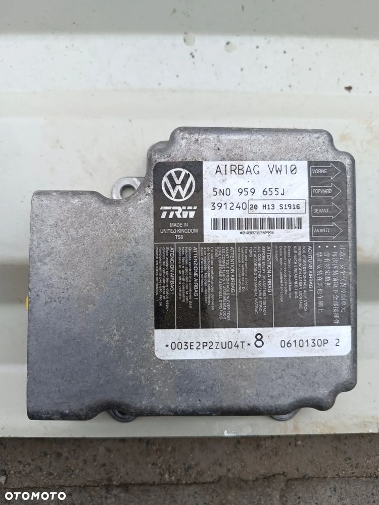 VW MODUŁ SENSOR STEROWNIK AIRBAG PODUSZEK POWIETRZNY 5N0959655J - 1