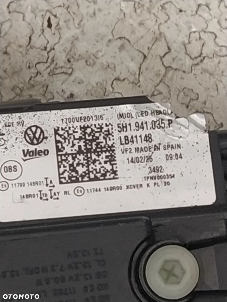 VW GOLF 8 VIII LIFT GTE LAMPA REFLEKTOR PRZÓD PRZEDNI LEWY MID FULL LED PRZETWORNICE KOMPLETNA NIEBIESKA ORYGINAŁ - 17