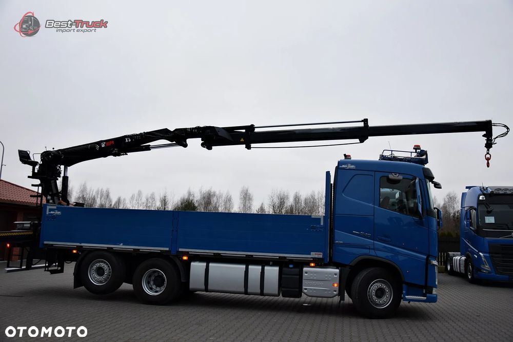 Volvo FH 540 / 6X2 / CAŁY NA PODUSZKACH /  OŚ SKRĘTNA PODNOSZONA  / HDS HIAB K177 PRO / ROTATOR / SKRZYNIA 6,7 M  / - 15