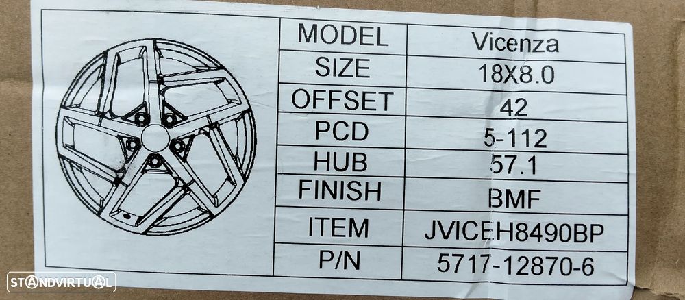 Jantes 18"/ Furação 5X112 Novas - 6
