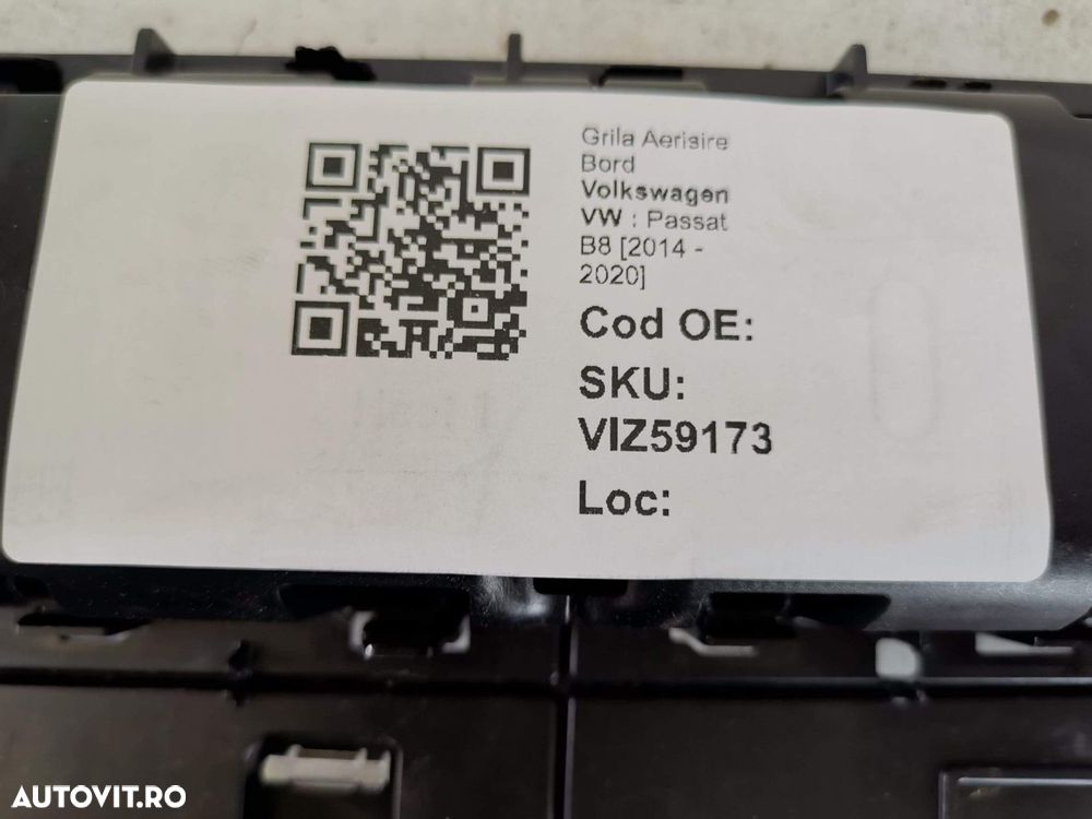 Grila Ventilatie Bord Volkswagen VW  Passat B8 2014 2015 2016 2017 201 - 8