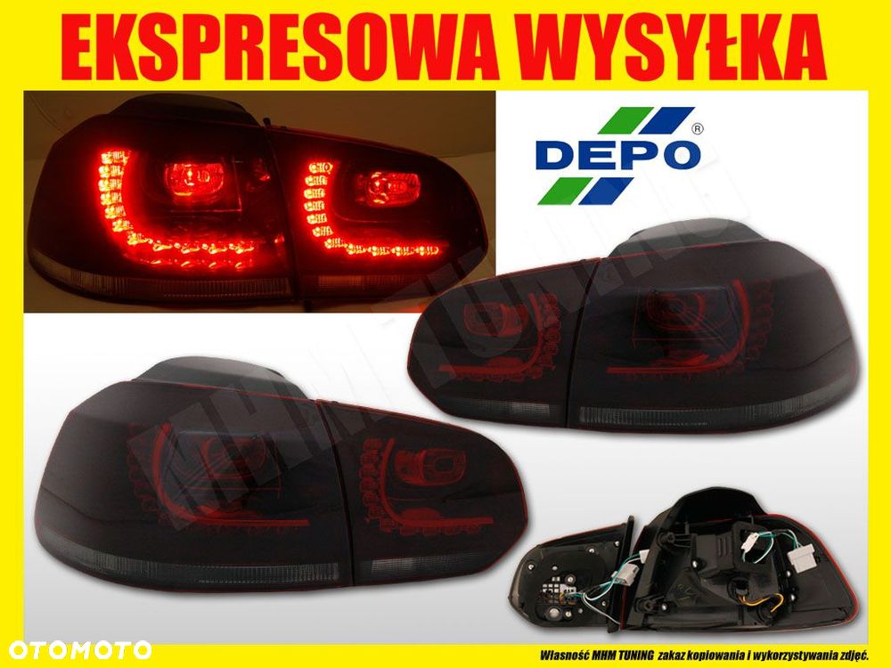 LAMPA TYL KPL VW GOLF VI 6 5K0 GTI GTD R LED DIODY - 2