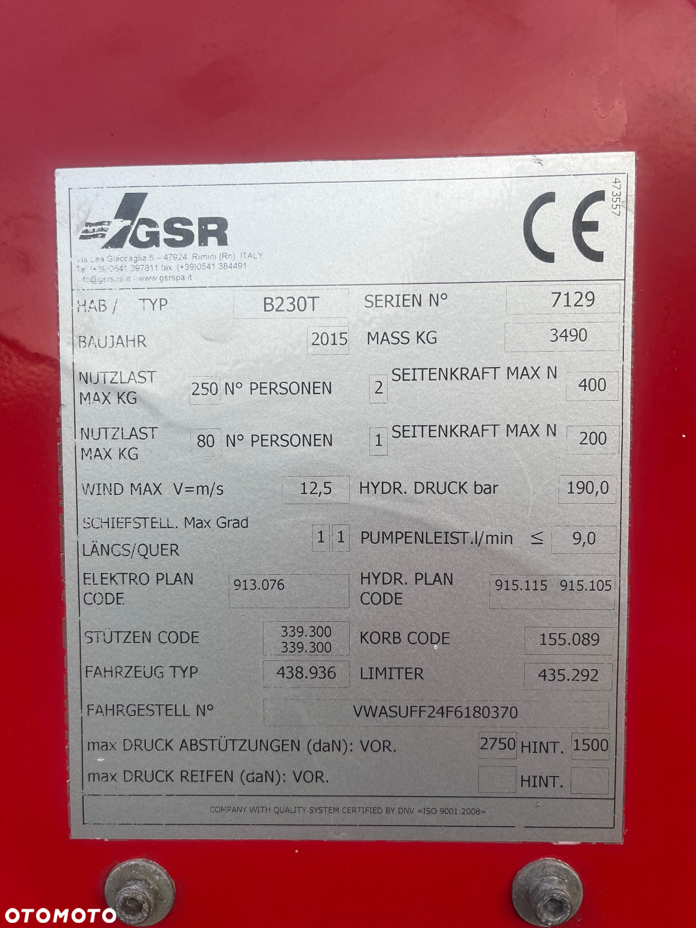 Nissan Podnośnik Koszowy Zwyżka GSR 230T 23 Metry 13 metrów w Bok!Super Stan! UDT! jak Wumag Ruthmann Multitel! Kosz 300KG - 5