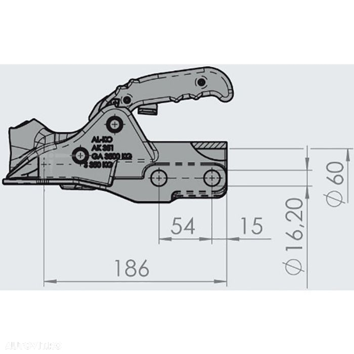 Cupla remorcare AL-KO AK351 D60 - 2